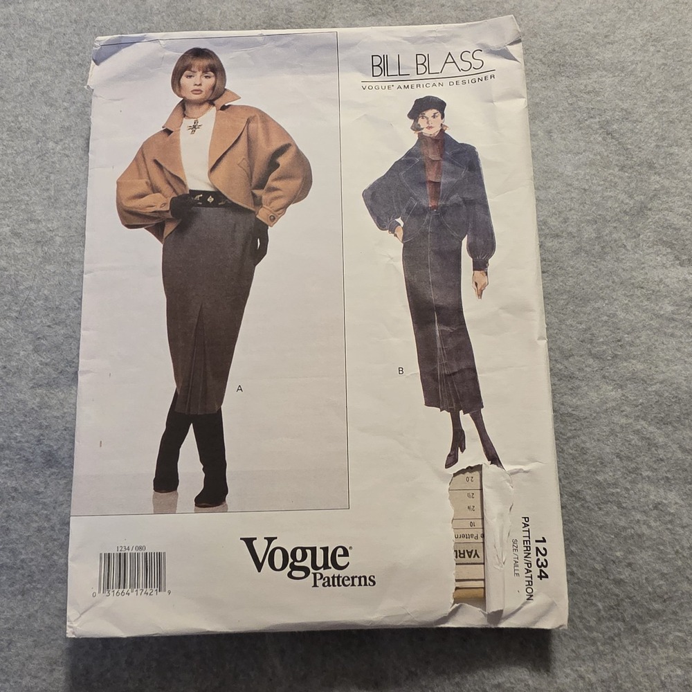 Vogue Patterns 1234 Misses Petite Skirt Sewing Pattern Sz 10-16 Uncut 2000s